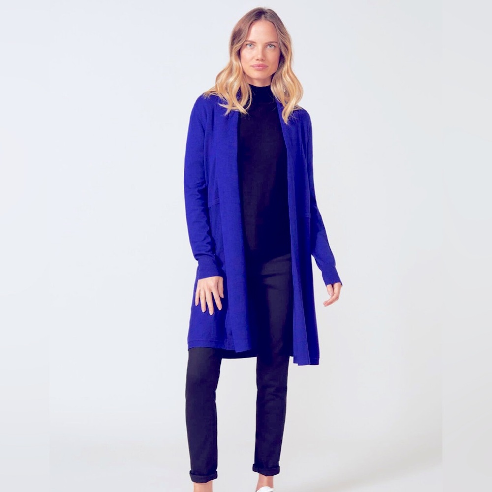YAS Brand long royal blue cardigan.